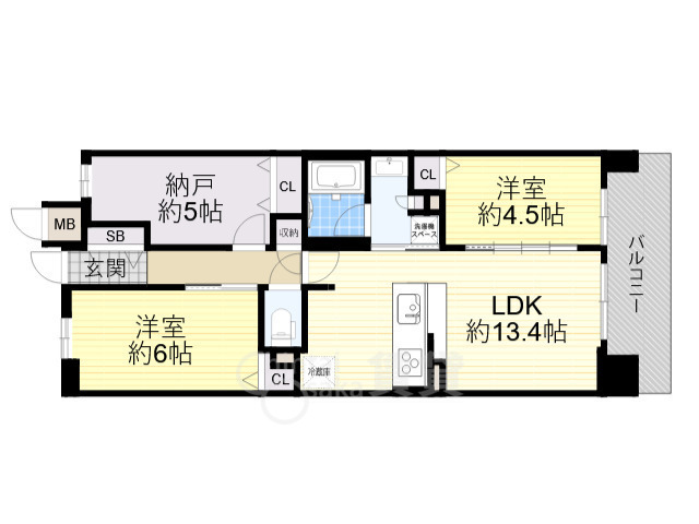 エスリード箕面船場阪大前の間取り