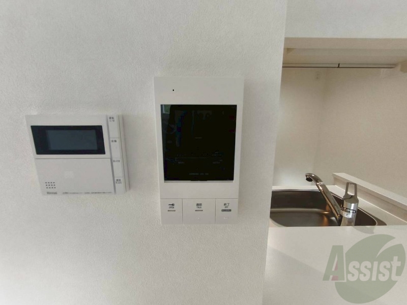 セキュリティ　モニタ付インターホンでセキュリティ面も安心です。