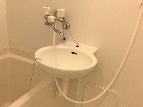 洗面設備　お風呂に洗面台あり。