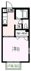 ＪＲ常磐線 荒川沖駅 バス乗車時間：15分 最寄りバス停で下車 徒歩4分 2階建 築28年の間取り写真