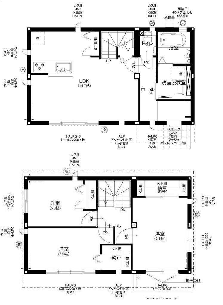 下白水南5丁目戸建の間取り写真