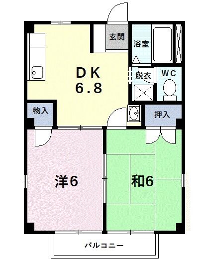 ＪＲ武豊線 緒川駅 徒歩13分 2階建 築32年の間取り写真