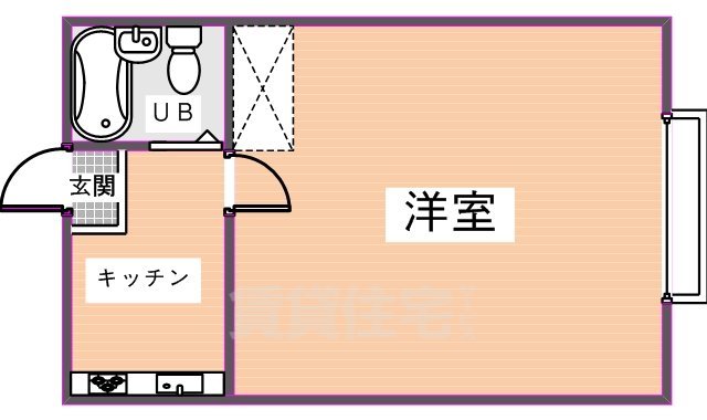 近鉄奈良線 生駒駅 徒歩20分 3階建 築35年の間取り写真