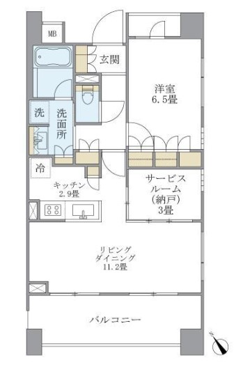 アパートメンツ三田の間取り写真