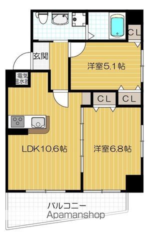 阪急神戸線 十三駅 徒歩8分 9階建 築20年の間取り写真
