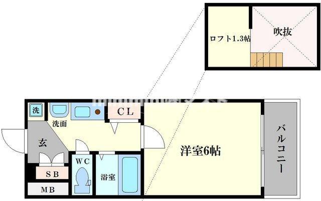 エステムコート難波WEST-SIDE大阪ドーム前の間取り写真