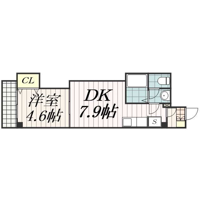 ＪＲ総武線 千葉駅 徒歩18分 6階建 築9年の間取り写真
