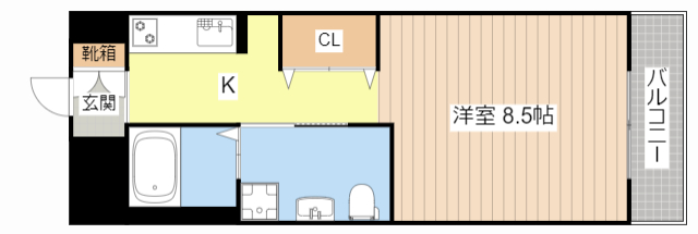 ＪＲ北陸本線 長浜駅 徒歩23分 3階建 築13年の間取り写真