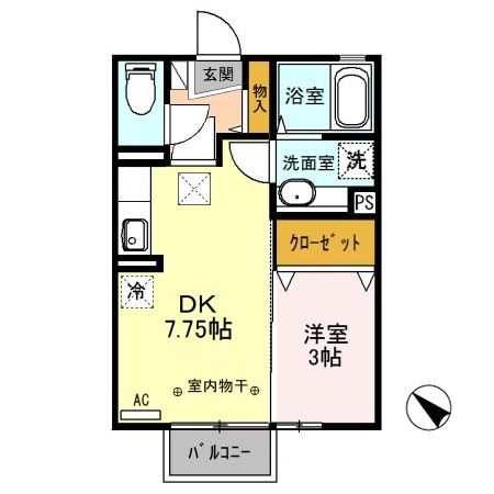 メゾンモナリエ Aの間取り写真