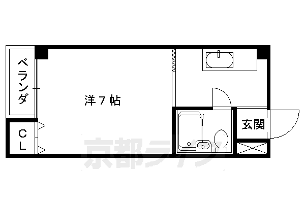 【京都市中京区壬生森町のアパートの間取り】