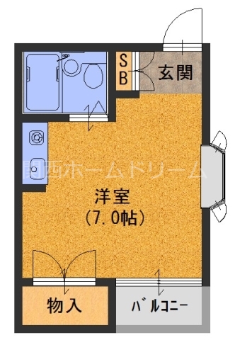 寝屋川市北大利町のマンションの間取り