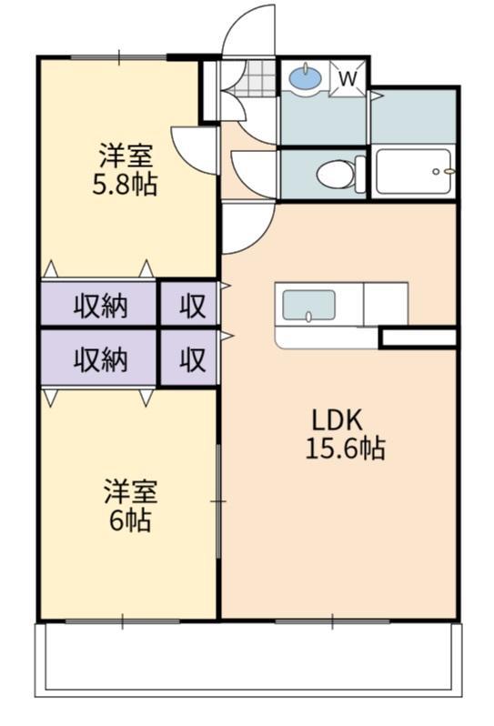 東広島市西条大坪町のマンションの間取り