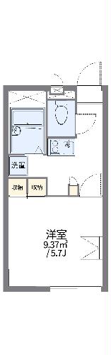 レオパレスきたじま３番館の間取り