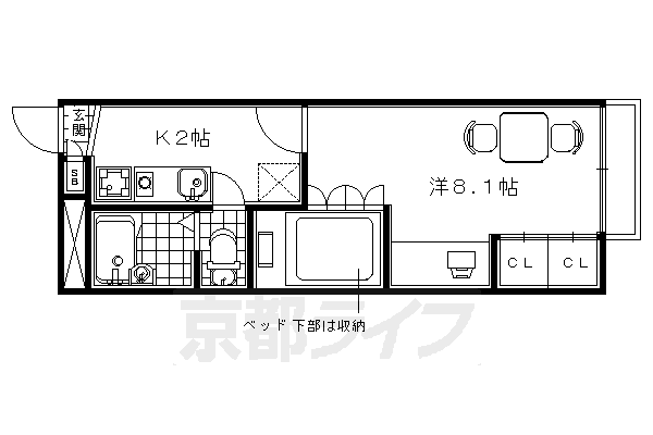 レオパレスＨＩＲＯＳＨＩＢＡの間取り