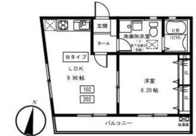 東京都中野区若宮３（アパート）の賃貸物件の間取り
