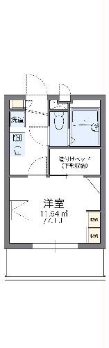 レオパレスシェソワ　城南の間取り