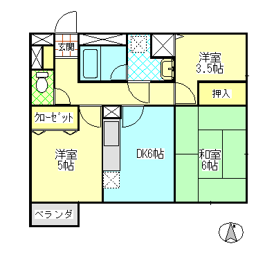 ライオンズマンション高田の間取り