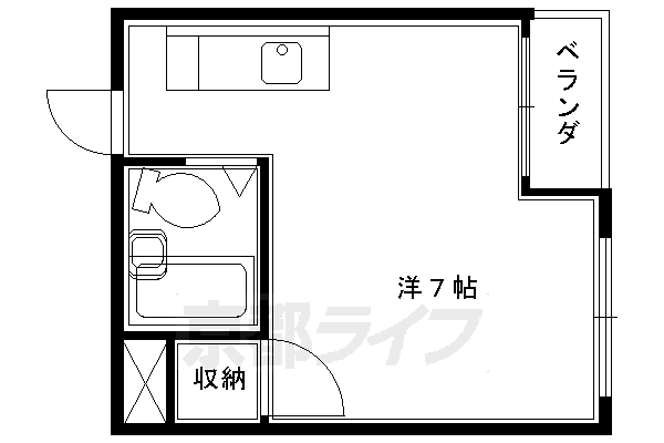 京都市南区東九条柳下町のマンションの間取り