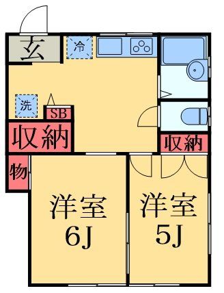 佐倉市井野のアパートの間取り