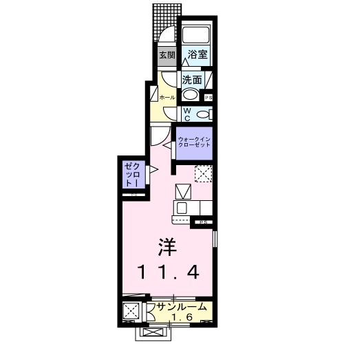 八戸市新湊のアパートの間取り