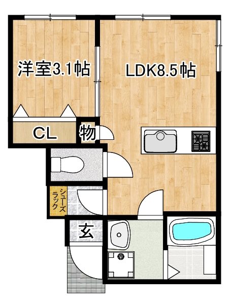 AIZU鳥栖の間取り