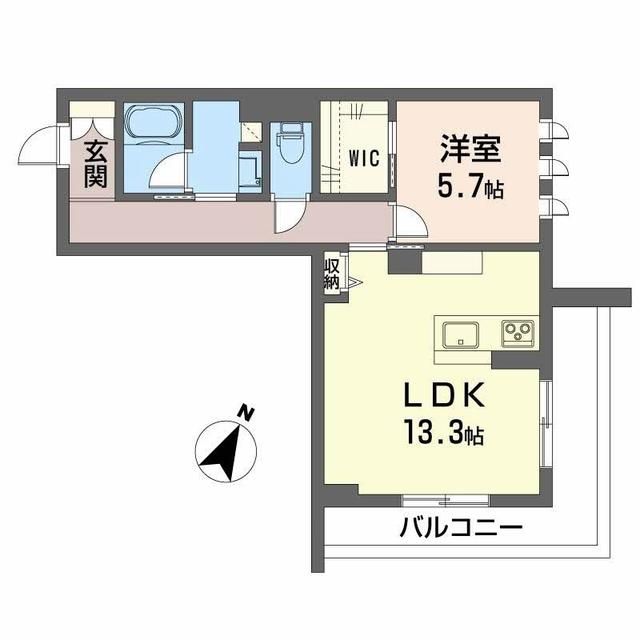 仙台市宮城野区新田のマンションの間取り