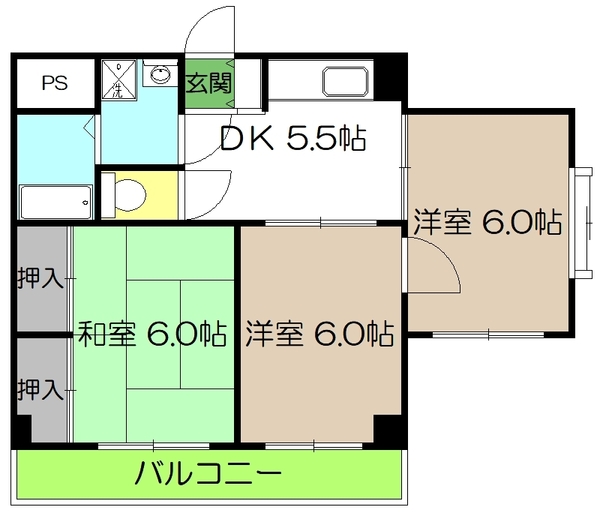 【メゾンＭＩＹＡＪＩの間取り】