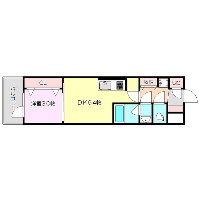 大阪市東淀川区西淡路のマンションの間取り