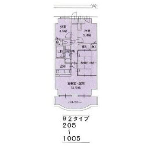 姫路市手柄のマンションの間取り