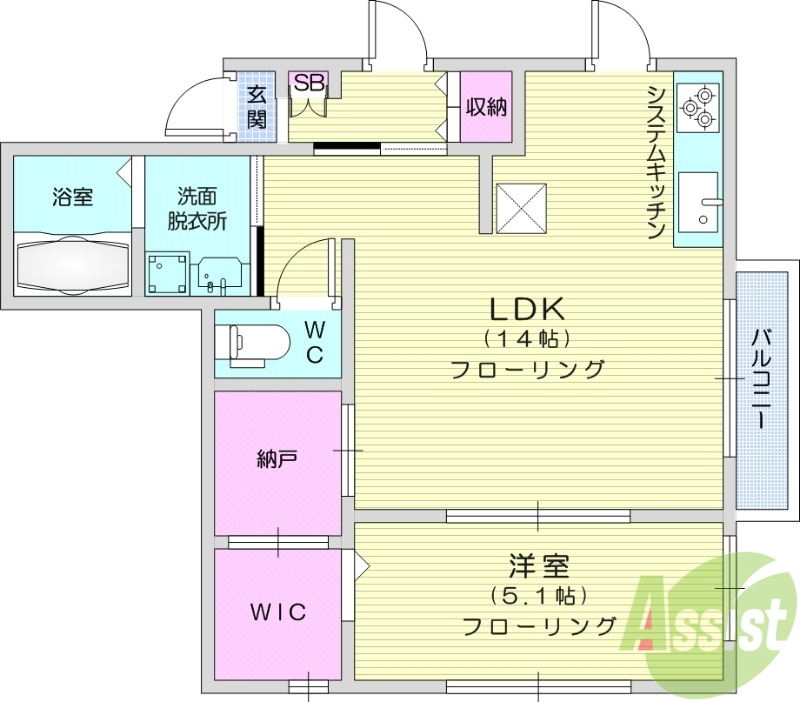 ハイツ・みどりの間取り