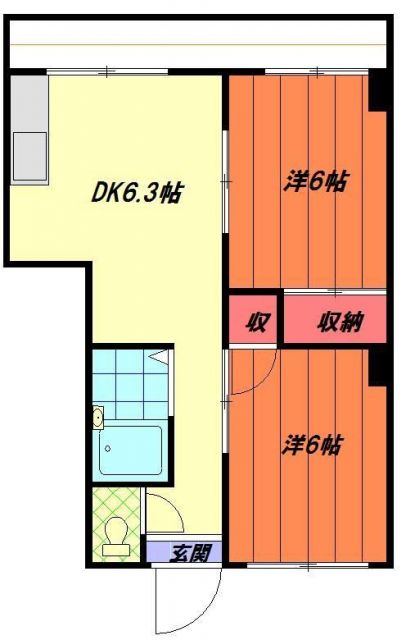 レモンハイツ駅前の間取り