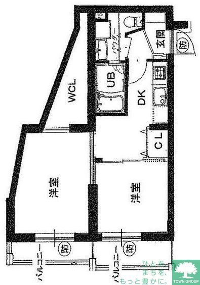 大田区北馬込のマンションの間取り