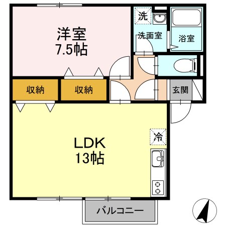 セジュール関川　Aの間取り