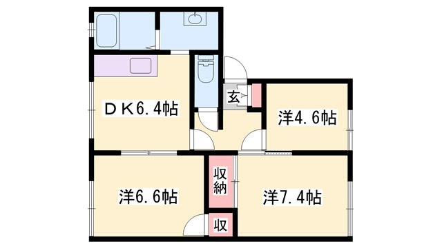 タウニィ高岡の間取り