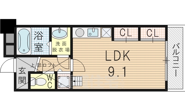 吹田市垂水町のマンションの間取り