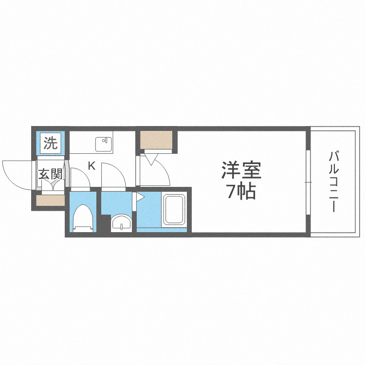 大阪市浪速区立葉のマンションの間取り