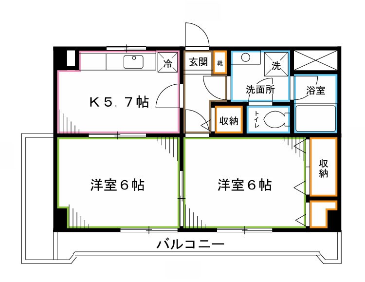 中野区本町のマンションの間取り