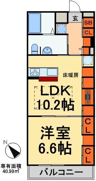 【柏市豊四季のマンションの間取り】