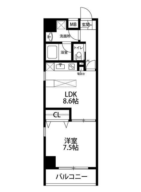 川口市西青木のマンションの間取り