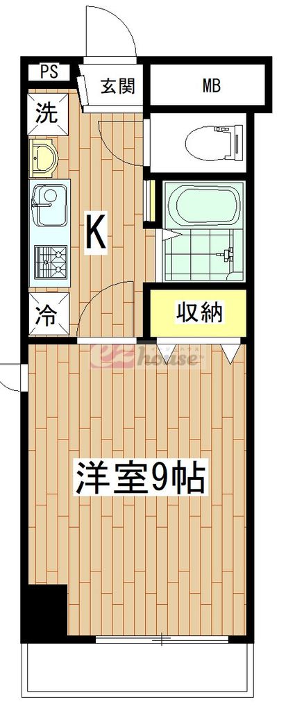 渋谷区東のマンションの間取り