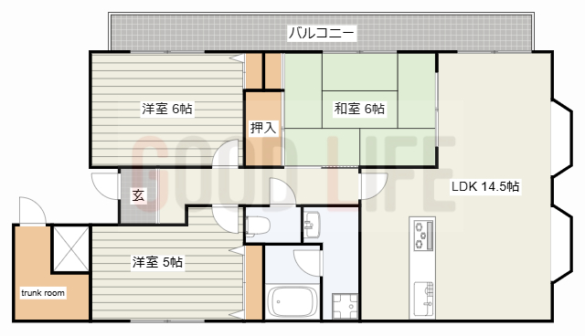 小野市上本町のマンションの間取り