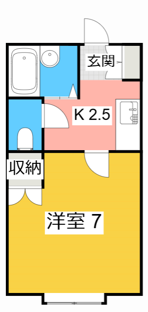 高浜市向山町のアパートの間取り