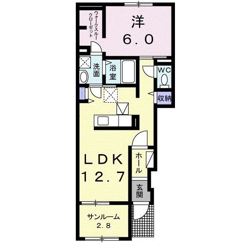 つくば市篠崎のアパートの間取り