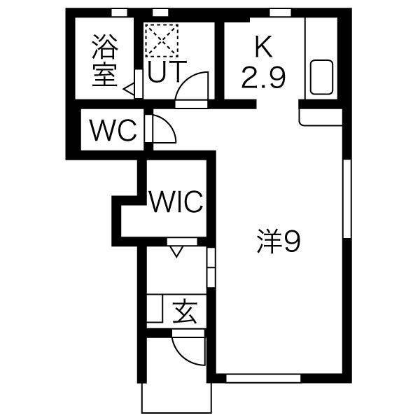 東根市神町北のアパートの間取り