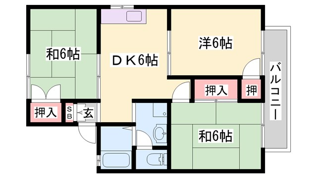 ハイツ梅ヶ枝の間取り