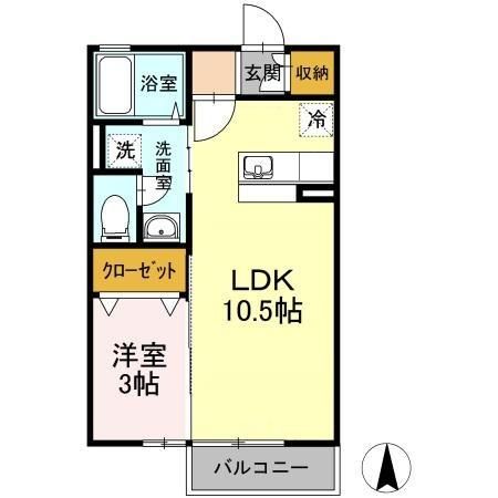 セジュール杉山C棟の間取り