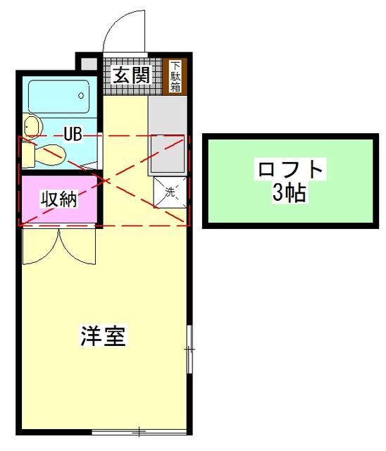 相模原市南区北里のアパートの間取り