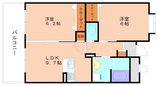 福津市若木台のマンションの間取り