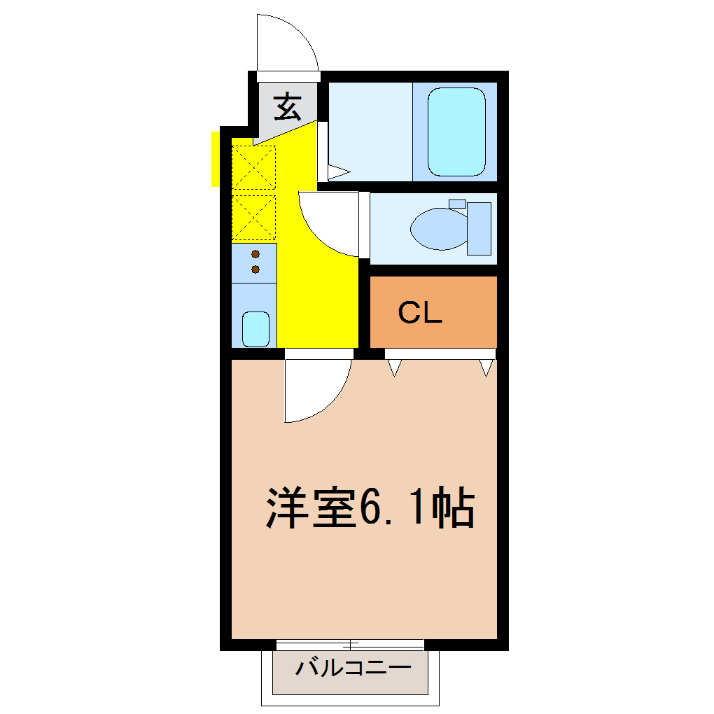 クオーレ米ヶ袋Iの間取り