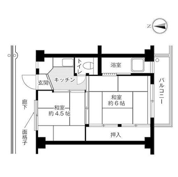 ビレッジハウス朝日ヶ丘1号棟の間取り